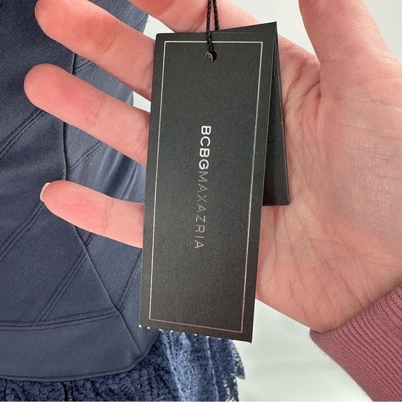 Bcbgmaxazria womens Sophiana dress size 2 navy blue lace party cocktail - Picture 7 of 15